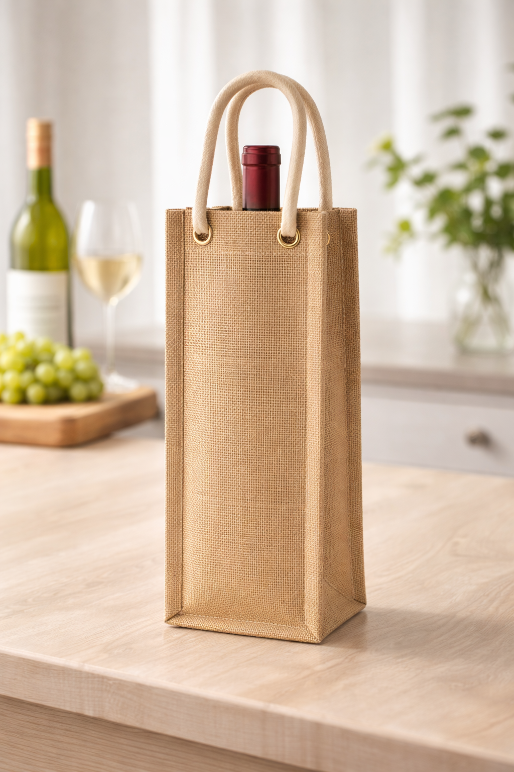 Jute Wine Bag